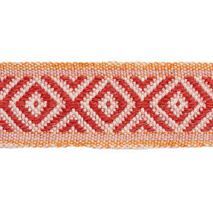 Larson Handwoven Tape Red & Orange 77462 by Schumacher Trim