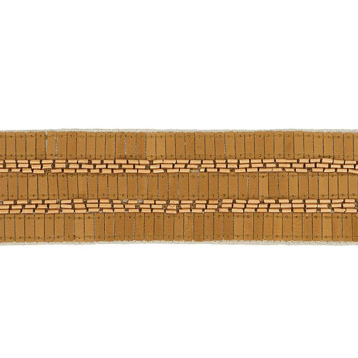 Trento Beaded Tape Gold 77381 by Schumacher Trim Statement Trims - Fabric Carolina -