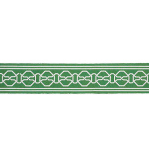 Malmaison Tape Green 77351 by Schumacher Trim