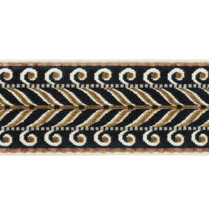 Marion Velvet Tape Black 77621 by Schumacher Trim