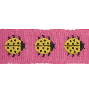 Ladybird Tape Yellow & Pink 77391 by Schumacher Trim