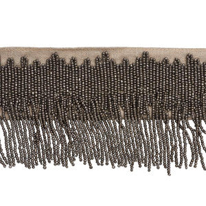 Starling Beaded Fringe Pewter 77370 by Schumacher Trim