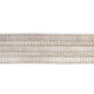 Trento Beaded Tape Platinum 77380 by Schumacher Trim