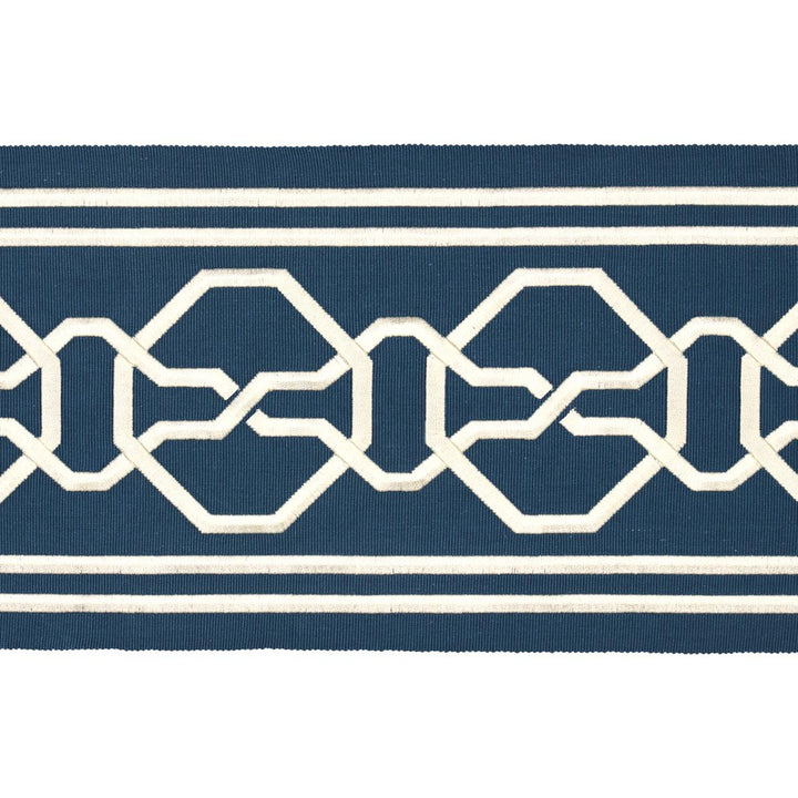 Malmaison Tape Blue 77350 by Schumacher Trim Statement Trims 3.75" - Fabric Carolina -