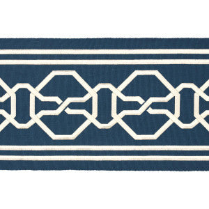 Malmaison Tape Blue 77350 by Schumacher Trim