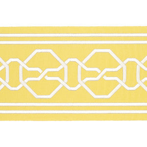 Malmaison Tape Yellow 77352 by Schumacher Trim