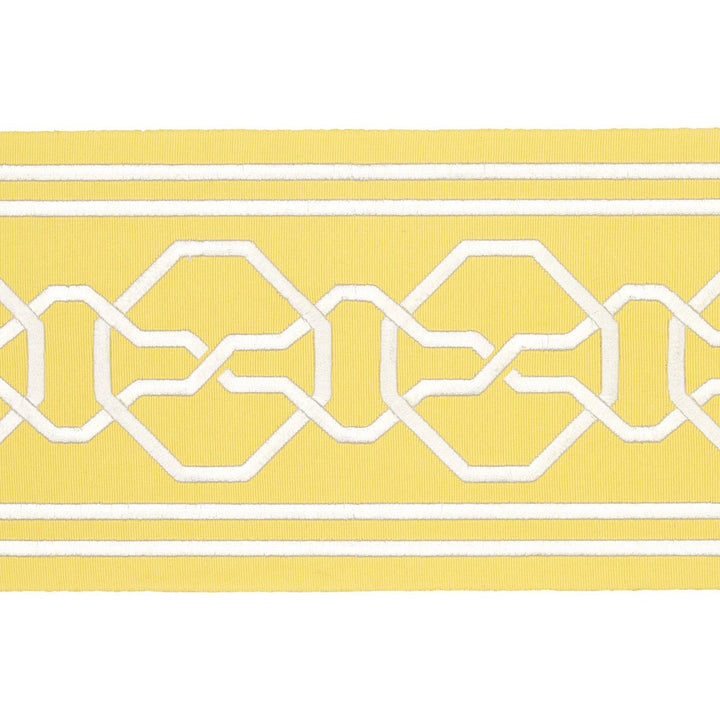 Malmaison Tape Yellow 77352 by Schumacher Trim Statement Trims 3.75" - Fabric Carolina -