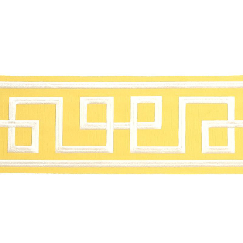 Octavius Tape Yellow 66169 by Schumacher Trim Statement Trims 15.0" - Fabric Carolina -