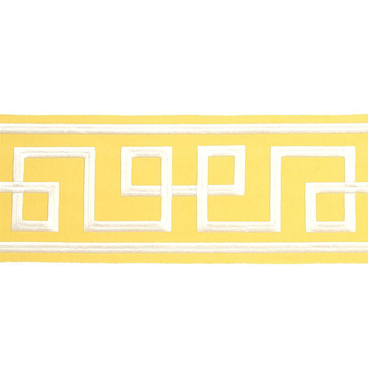 Octavius Tape Yellow 66169 by Schumacher Trim Statement Trims 15.0" - Fabric Carolina -