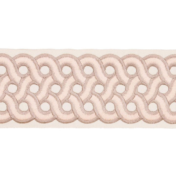 Mandeville Tape Blush 77152 by Schumacher Designer Trim Statement Trims 3.0" - Swanky Fabrics -