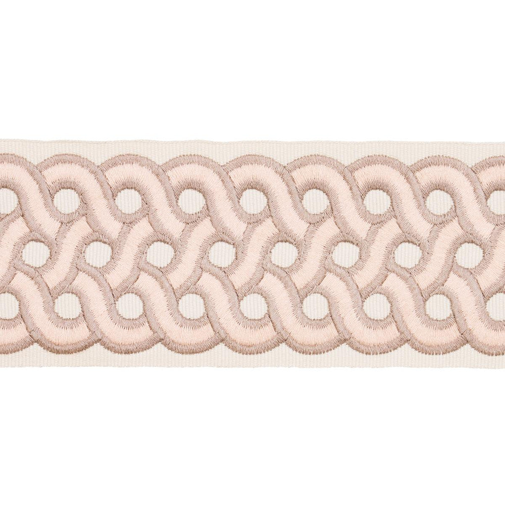 Mandeville Tape Blush 77152 by Schumacher Trim Statement Trims 3.0" - Fabric Carolina -