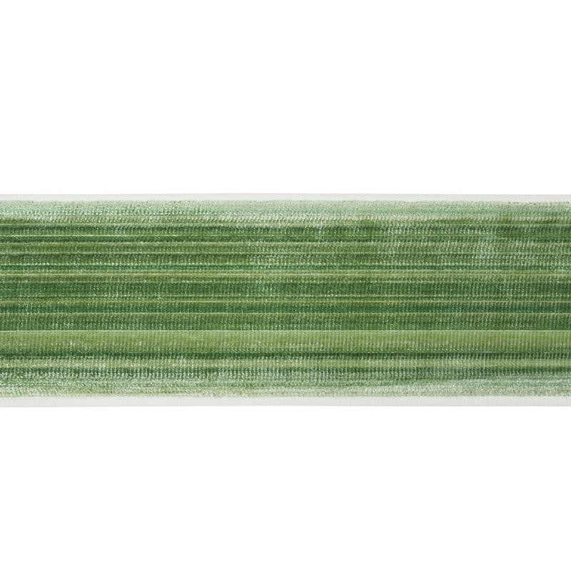 Gaspard Velvet Tape Wide Emerald 74244 by Schumacher Trim Statement Trims - Fabric Carolina -