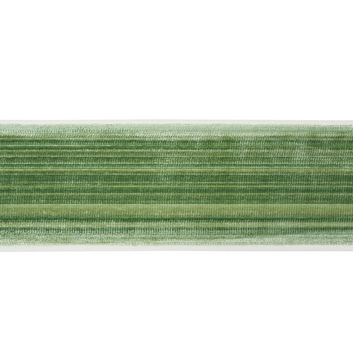 Gaspard Velvet Tape Wide Emerald 74244 by Schumacher Trim Statement Trims - Fabric Carolina -