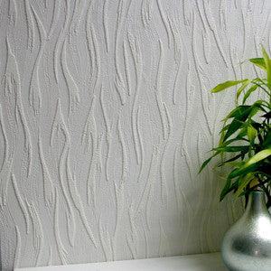 Caiger White Paintable Textured Vinyl Wallpaper by Brewster