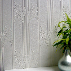 Wildacre White Paintable Textured Vinyl Wallpaper by Brewster
