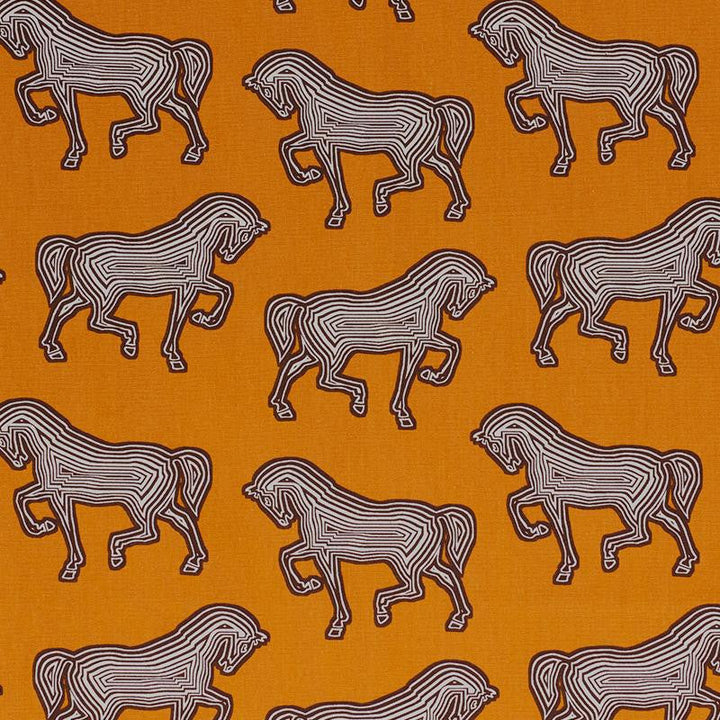 Faubourg Orange 178010 by Schumacher Designer Fabric Club Cavalier 10.75" - Swanky Fabrics -