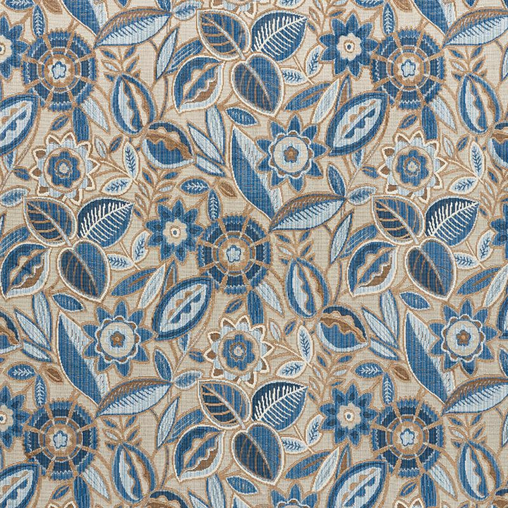 Garland Velvet Blue 77761 by Schumacher Fabric Cut & Patterned Velvets 27.0" - Fabric Carolina -
