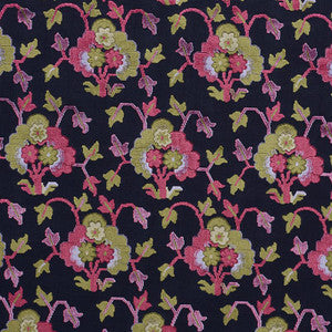 Jennie Velvet Midnight & Magenta 77740 by Schumacher Fabric