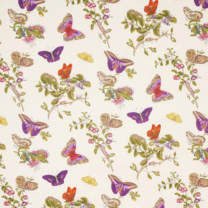 Baudin Butterfly Chintz Purple 178722 by Schumacher Fabric