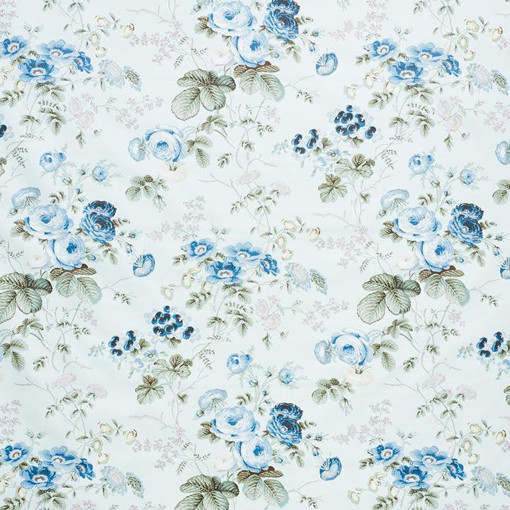 Salisbury Chintz Celadon 178150 by Schumacher Designer Fabric Schumacher Classics 18.0" - Swanky Fabrics -