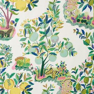 Citrus Garden Lime 175762 by Schumacher Fabric