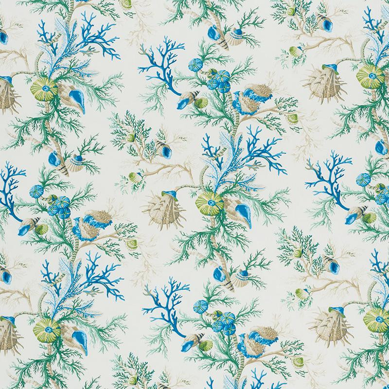 Del Tesoro Blue & Green 178760 by Schumacher Fabric Schumacher Classics 36.25" - Fabric Carolina -