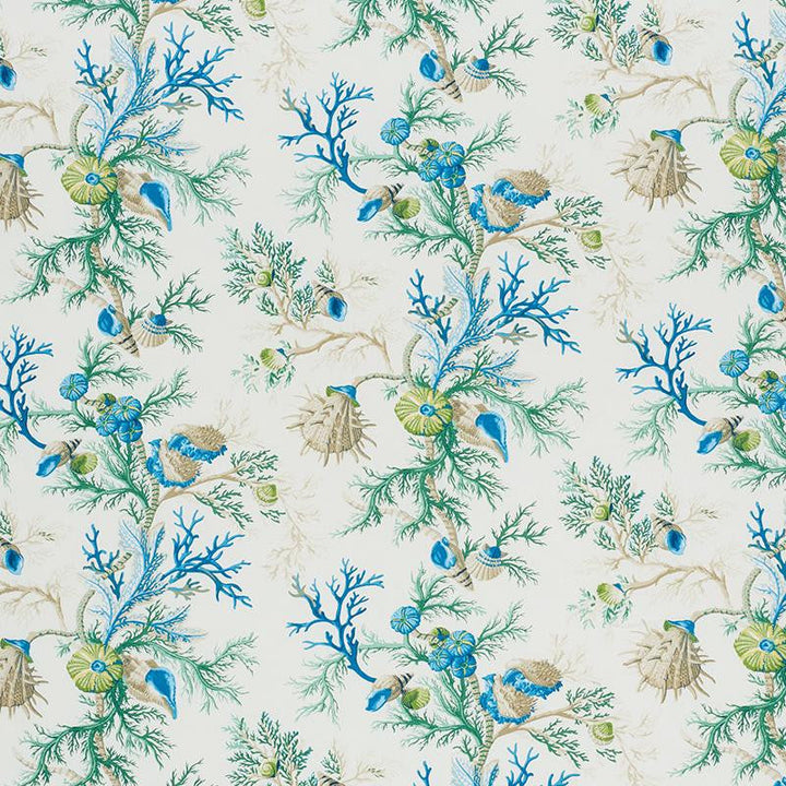 Del Tesoro Blue & Green 178760 by Schumacher Designer Fabric Schumacher Classics 36.25" - Swanky Fabrics -