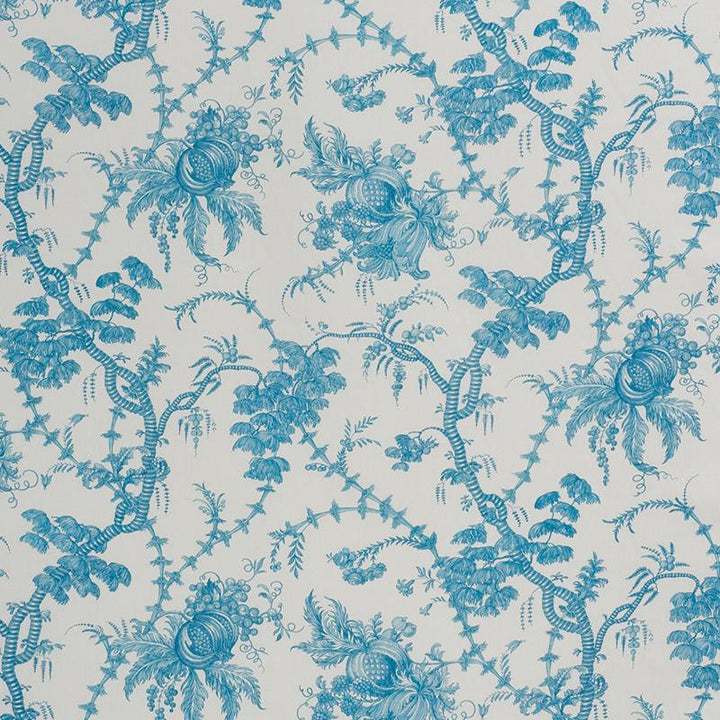 San Cristobal Toile Peacock 178731 by Schumacher Fabric Schumacher Classics 55.0" - Fabric Carolina -