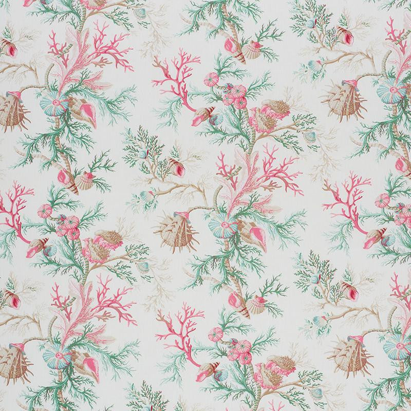 Del Tesoro Pink & Aqua 178761 by Schumacher Designer Fabric Schumacher Classics 36.25" - Swanky Fabrics -