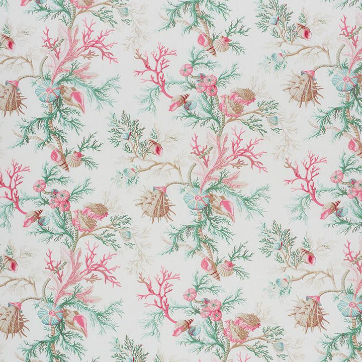 Del Tesoro Pink & Aqua 178761 by Schumacher Designer Fabric Schumacher Classics 36.25" - Swanky Fabrics -