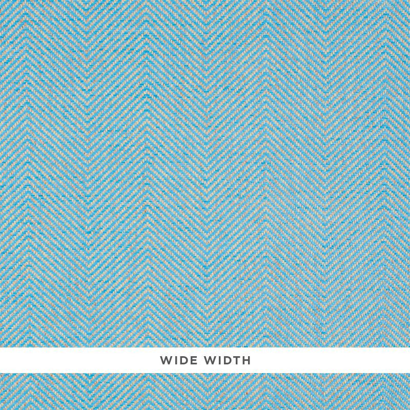Herringbone Paperweave Sky 5010234 by Schumacher Wallpaper Down To Earth Textured Wallcovering 6.0" - Fabric Carolina -