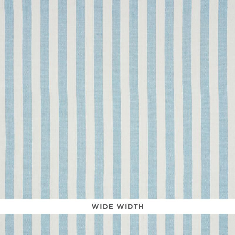 Linen Stripe Sky 5010253 by Schumacher Wallpaper Down To Earth Textured Wallcovering 2.12" - Fabric Carolina -