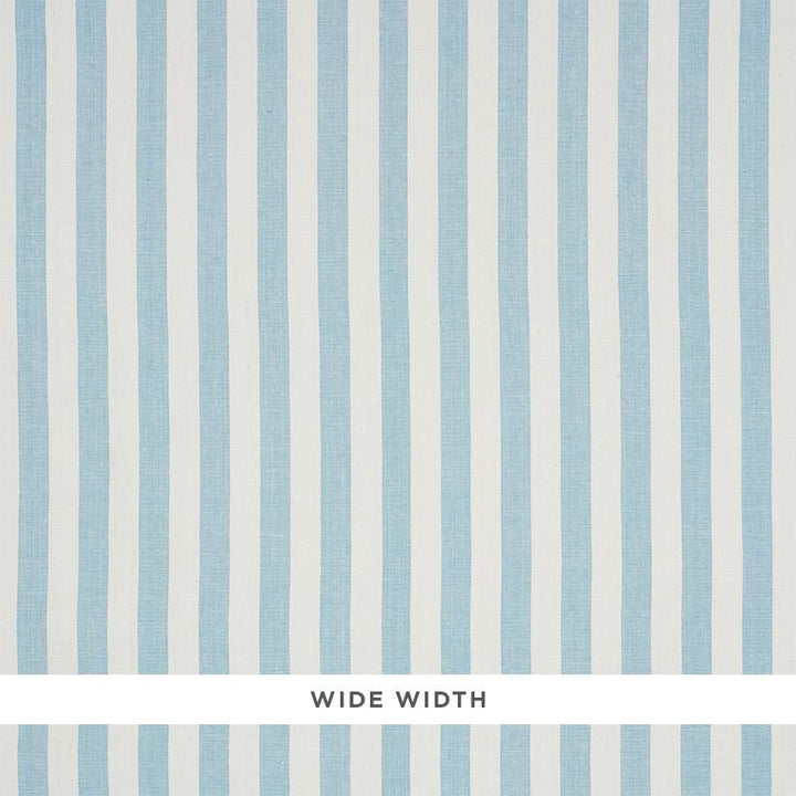 Linen Stripe Sky 5010253 by Schumacher Wallpaper Down To Earth Textured Wallcovering 2.12" - Fabric Carolina -