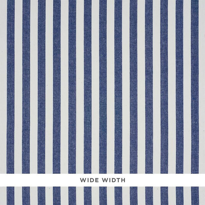 Linen Stripe Indigo 5010254 by Schumacher Designer Wallpaper Down To Earth Textured Wallcovering 2.12" - Swanky Fabrics -