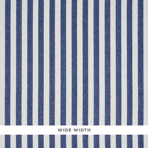 Linen Stripe Indigo 5010254 by Schumacher Wallpaper
