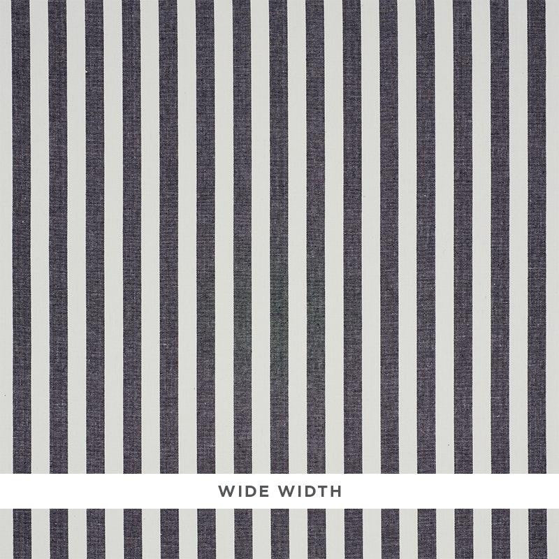 Linen Stripe Black 5010255 by Schumacher Wallpaper Down To Earth Textured Wallcovering 2.12" - Fabric Carolina -