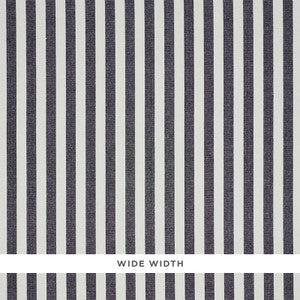 Linen Stripe Black 5010255 by Schumacher Wallpaper