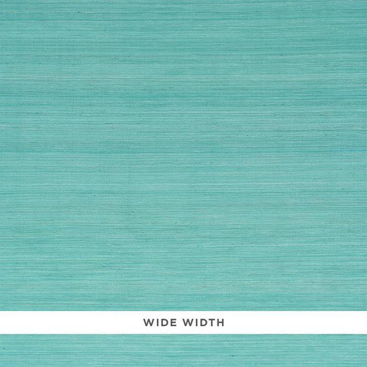 Silk Strie Aqua 5010273 by Schumacher Wallpaper Down To Earth Textured Wallcovering - Fabric Carolina -