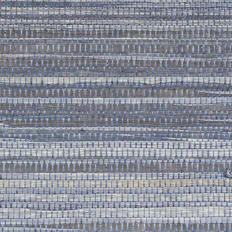 Dyed Raffia Slate 5010340 by Schumacher Wallpaper Down To Earth Textured Wallcovering - Fabric Carolina -