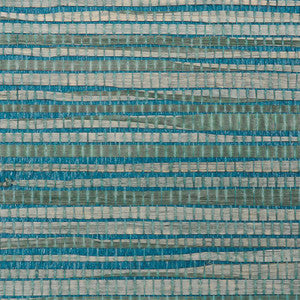 Dyed Raffia Blue 5010341 by Schumacher Wallpaper