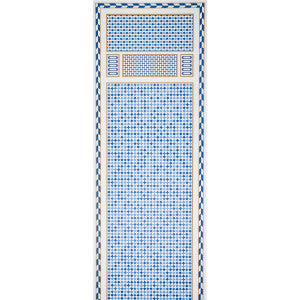 Robinchon Panel B Blue 5007111 by Schumacher Wallpaper