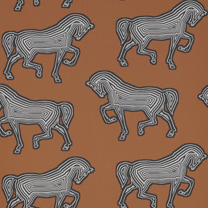 Faubourg Brown 5007090 by Schumacher Wallpaper