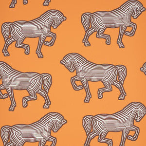 Faubourg Orange 5007091 by Schumacher Wallpaper