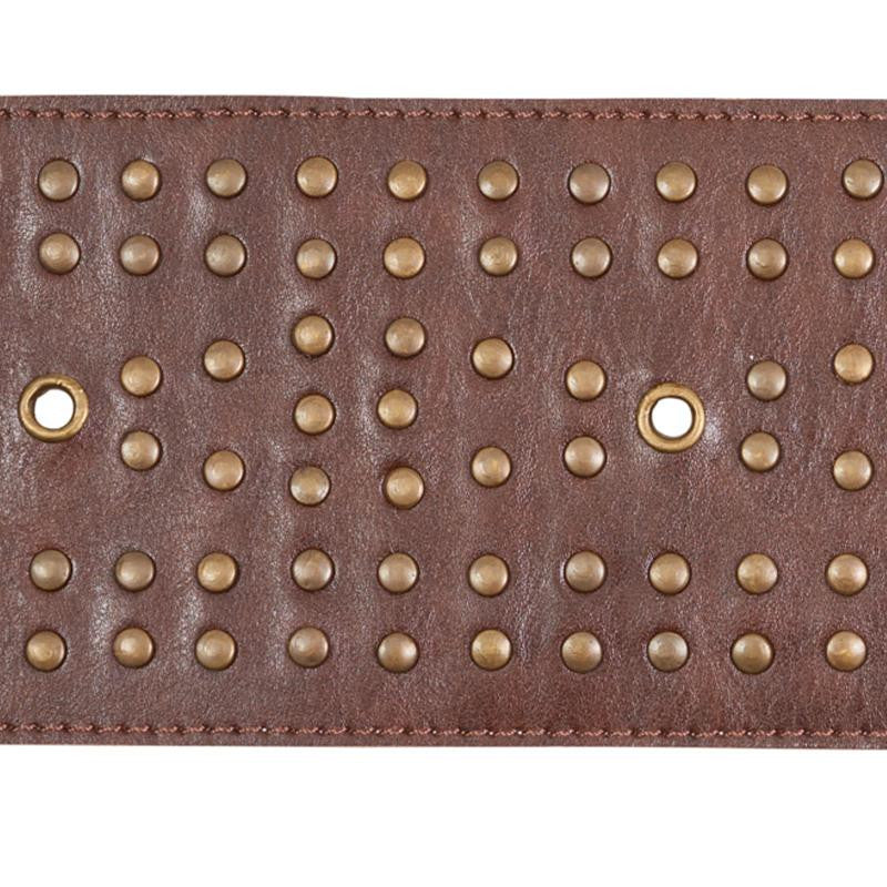 Studded Leather Brown 76091 by Schumacher Trim Luxe Lodge - Fabric Carolina -