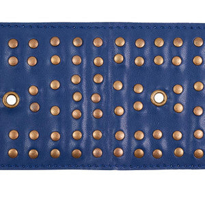 Studded Leather Navy 76093 by Schumacher Trim
