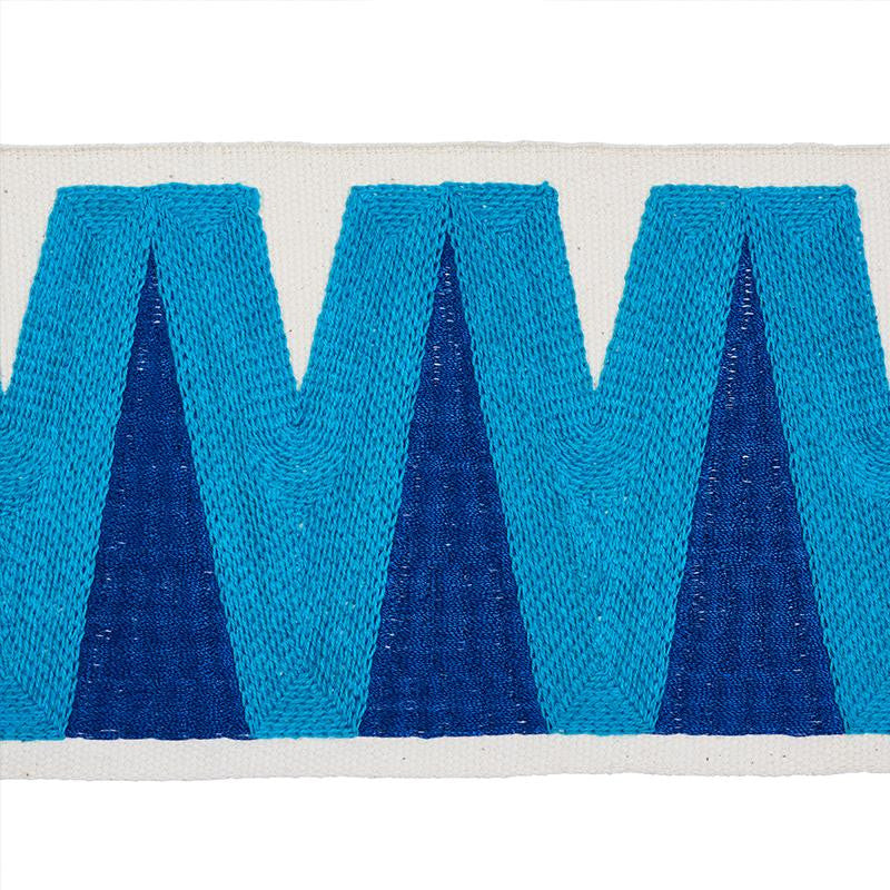 Prado Tape Peacock 76062 by Schumacher Designer Trim Club Cavalier - Swanky Fabrics -