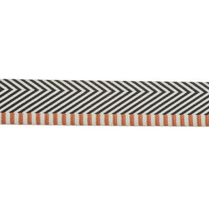 Chevron Twill Tape Black 76110 by Schumacher Trim