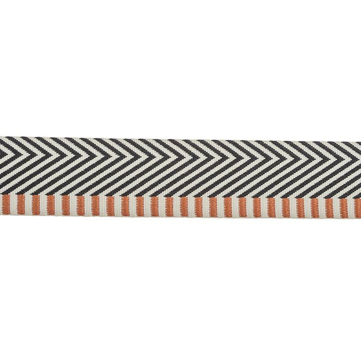Chevron Twill Tape Black 76110 by Schumacher Designer Trim Club Cavalier - Swanky Fabrics -