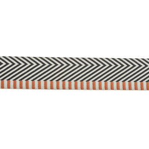 Chevron Twill Tape Black 76110 by Schumacher Trim
