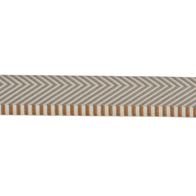 Chevron Twill Tape Natural 76111 by Schumacher Designer Trim Club Cavalier - Swanky Fabrics -